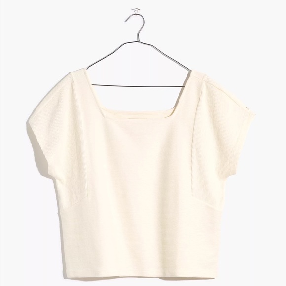 Madewell Ottoman Jaquard Square Neck Top Size L - Picture 4 of 12